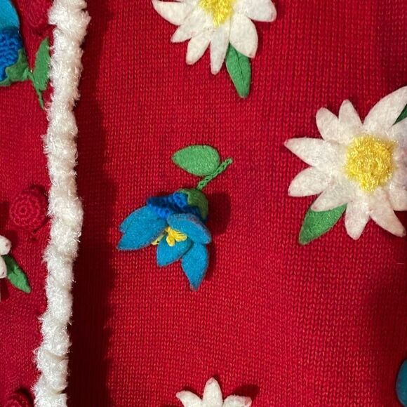 Michael Simon Christmas Cardigan Medium Winter Ski - Picture 3 of 10